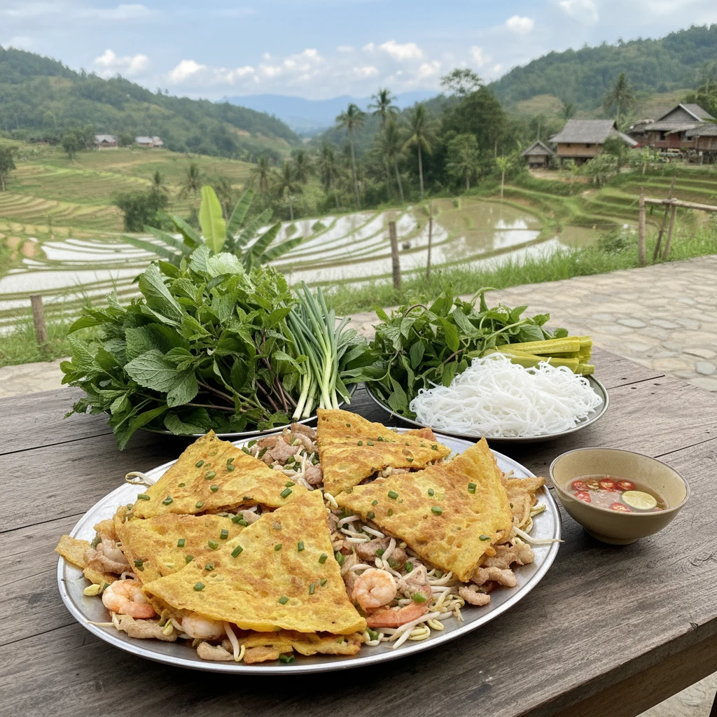 Ẩm thực miền Tây với bánh xèo đặc trưng