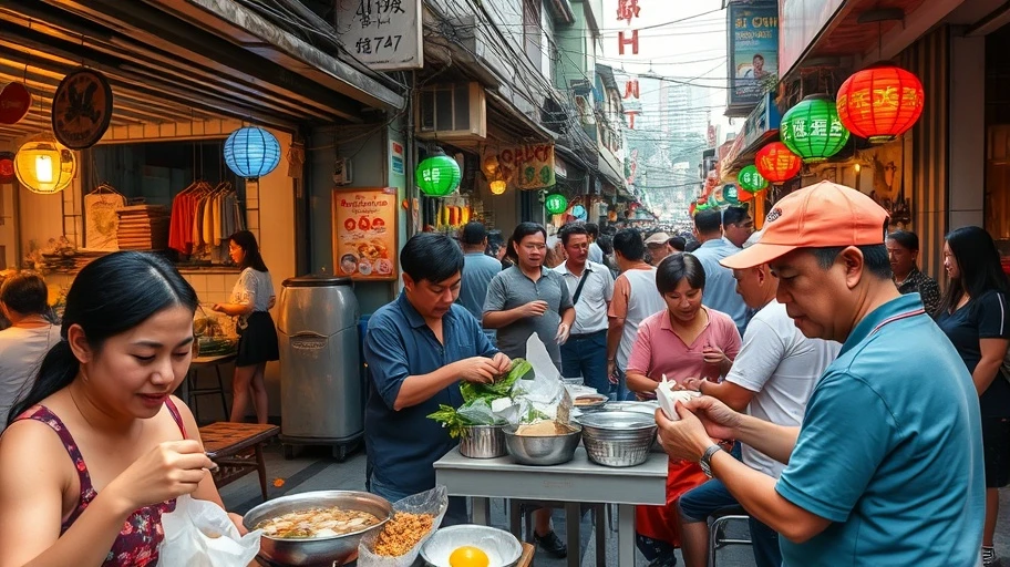 Ảnh ẩm thực đường phố Hà Nội nổi bật với món phở