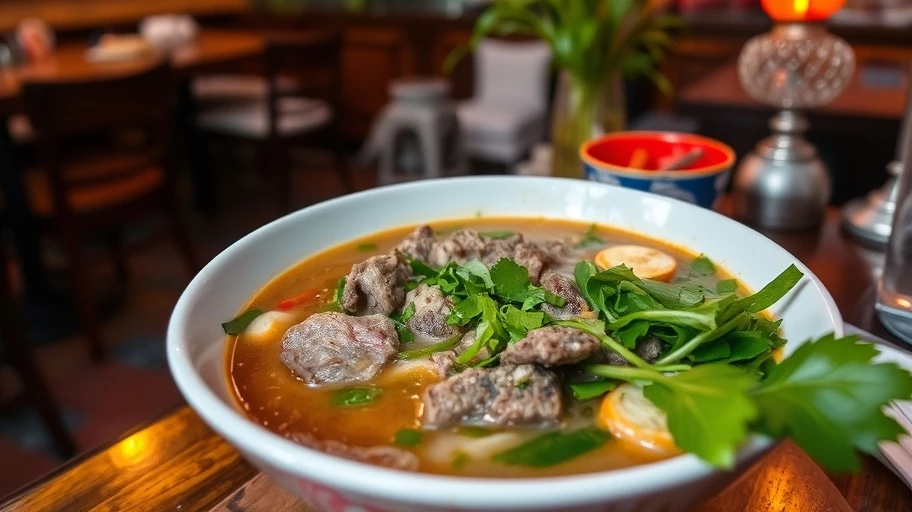Ảnh phở đặc sắc tại Cầu Giấy