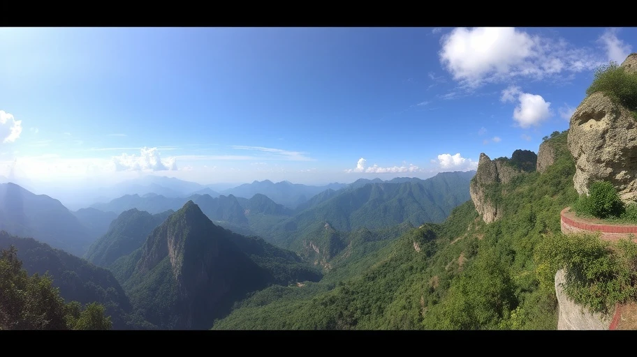 Ảnh phong cảnh đèo Mã Pì Lèng từ điểm quan sát an toàn.
