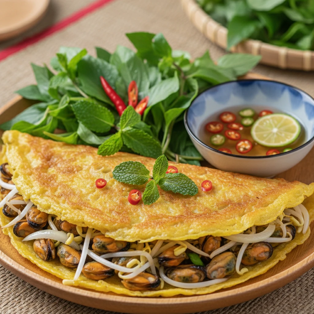 Bánh xèo hến Bến Tre