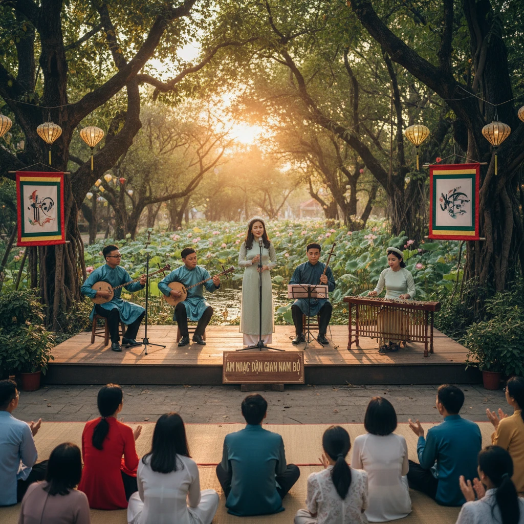 Biểu diễn đờn ca tài tử miền Tây