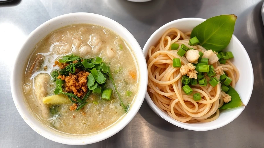 Cháo chay và hủ tiếu ngon tại Bình Dương
