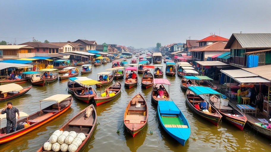 Chợ nổi Cái Răng, một điểm du lịch nổi tiếng miền Tây.