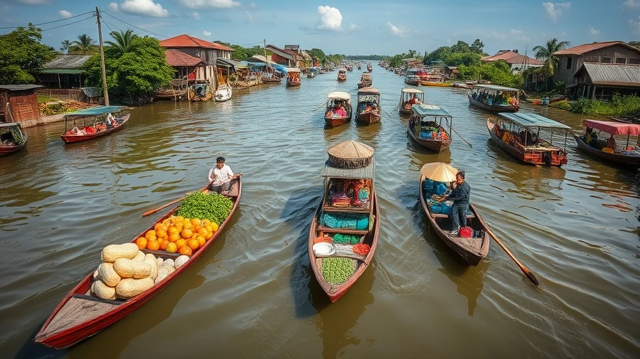 Chợ nổi miền Tây tại Cái Răng