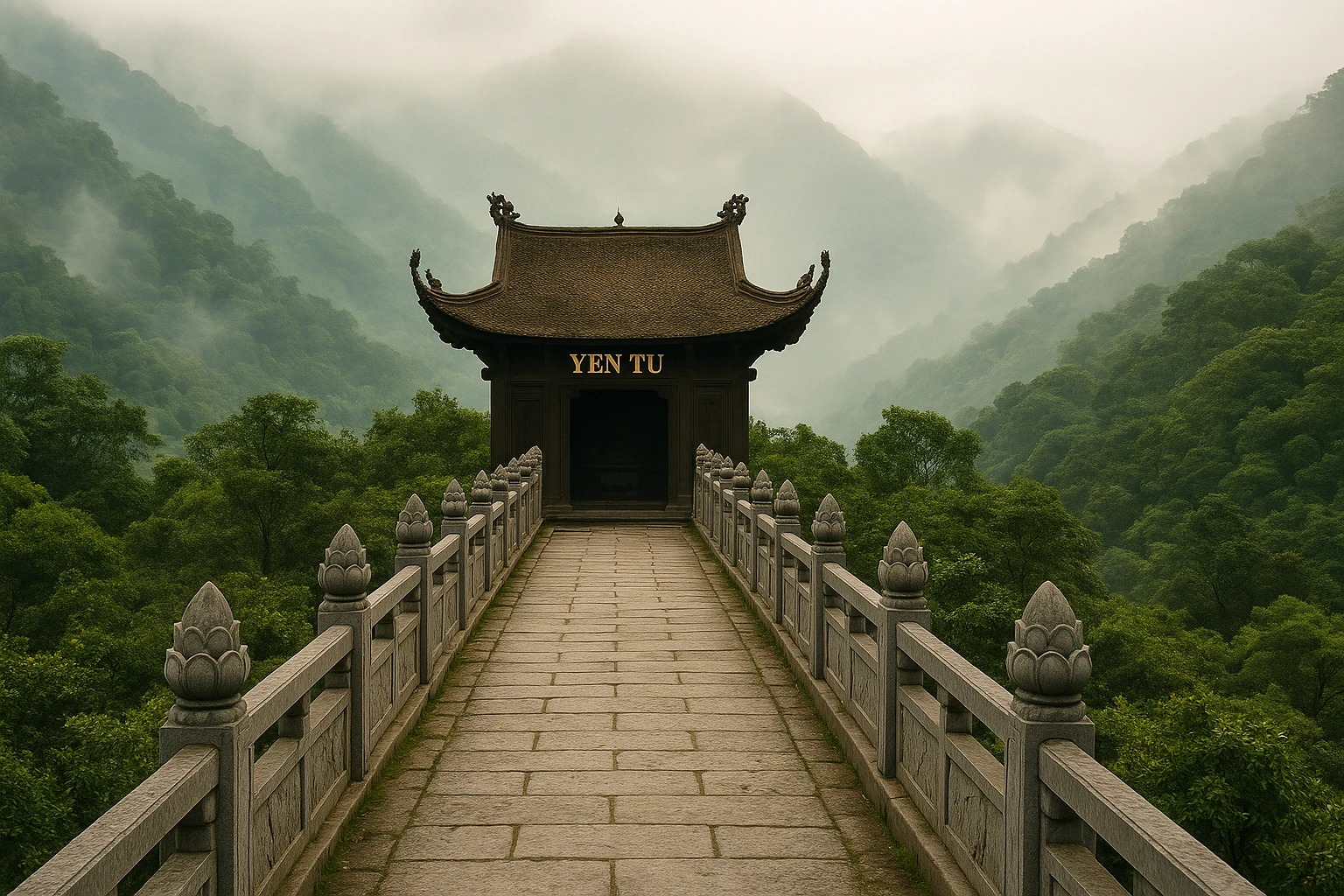 Chùa Yên Tử ẩn mình trong núi rừng