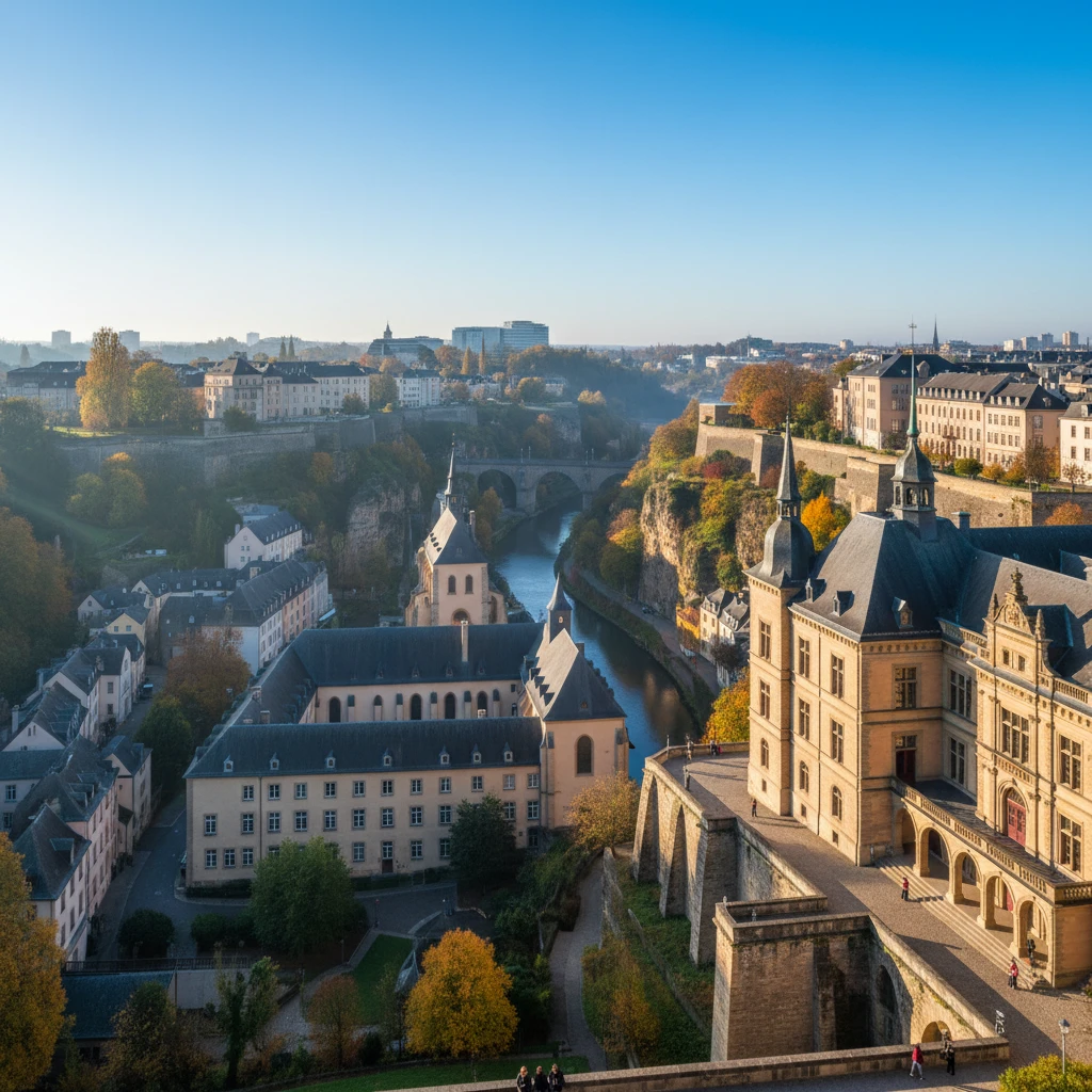 Cung điện Grand Ducal và thành phố cổ Phaos da Luxembourg