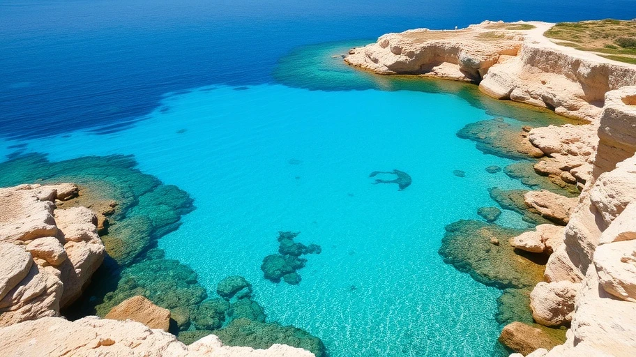 Đầm nước Blue Lagoon đẹp tại Malta