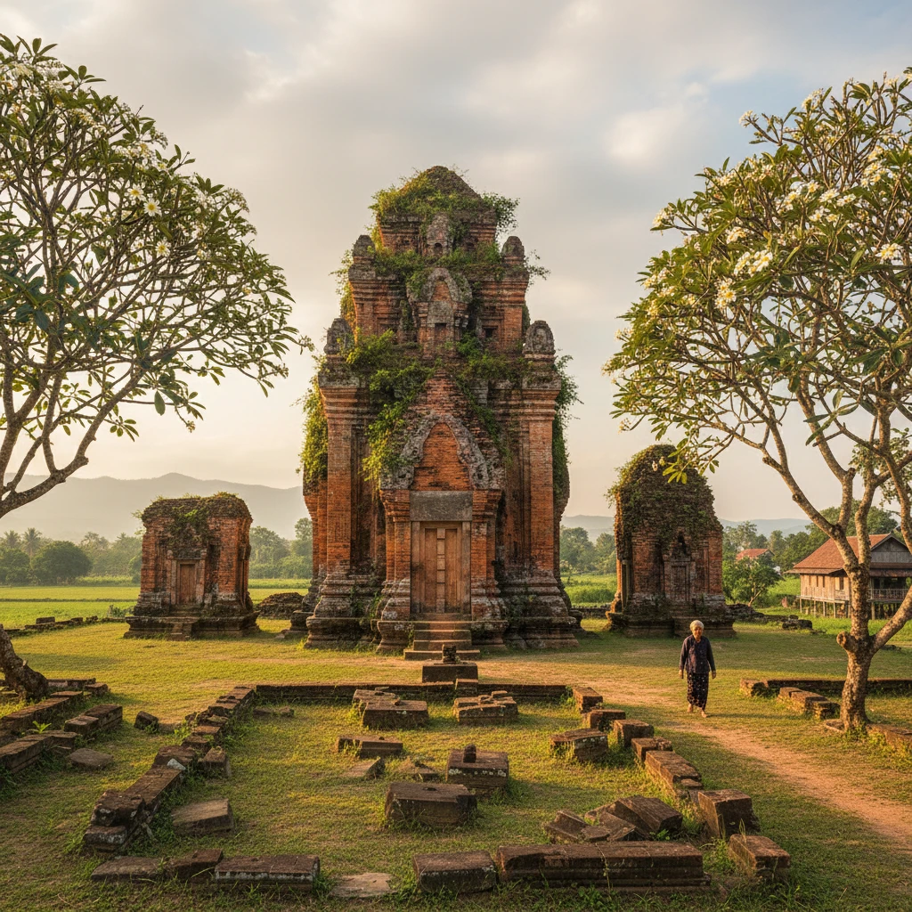 Di tích lịch sử An Khê với tháp cổ Chăm Pa.
