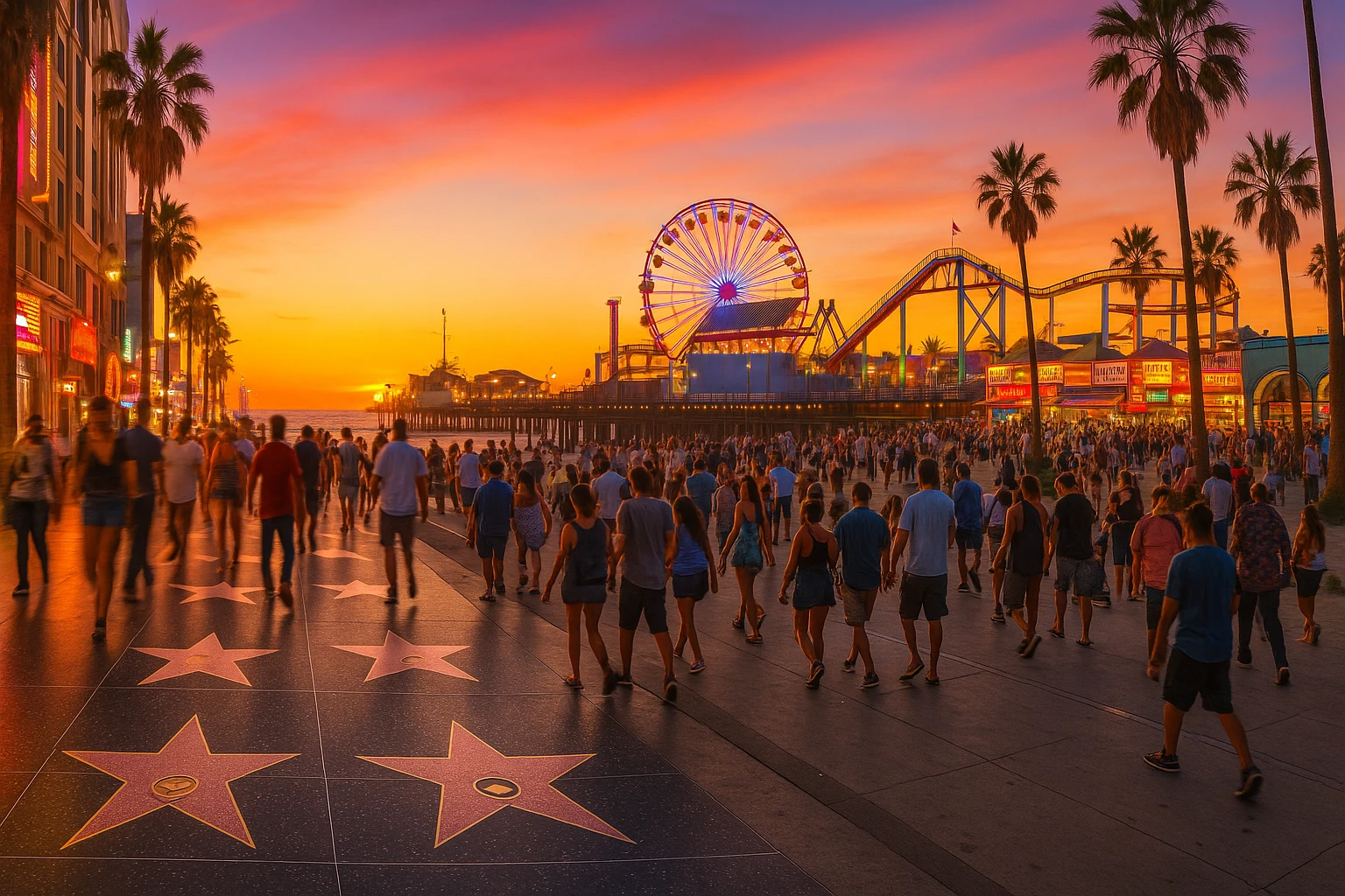 Địa điểm nổi bật tại Los Angeles: Hollywood, Santa Monica và Venice