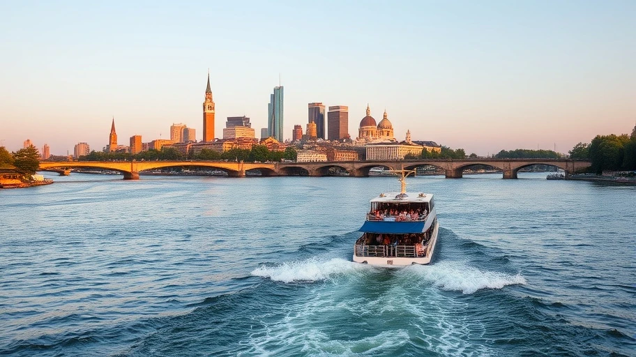 Du ngoạn trên sông Main tại Frankfurt