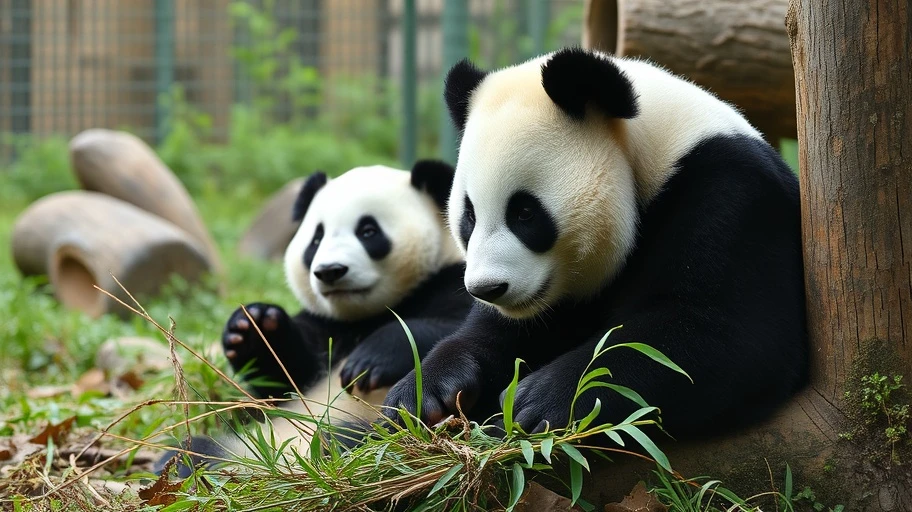Gấu trúc tại khu bảo tồn Thành Đô