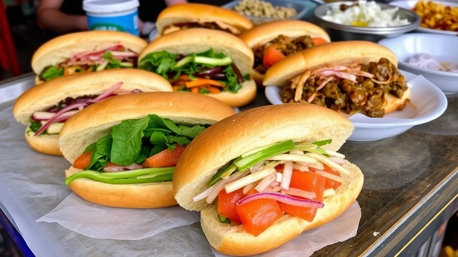 Hình ảnh bánh mì Phượng tại Hội An