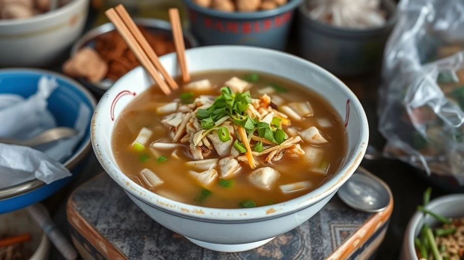 Hình ảnh bún nước lèo, món ăn sáng đặc trưng Cần Thơ
