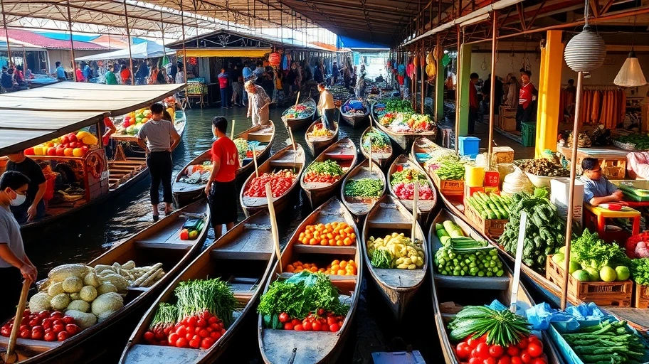 Hình ảnh chợ nổi Cái Răng Cần Thơ