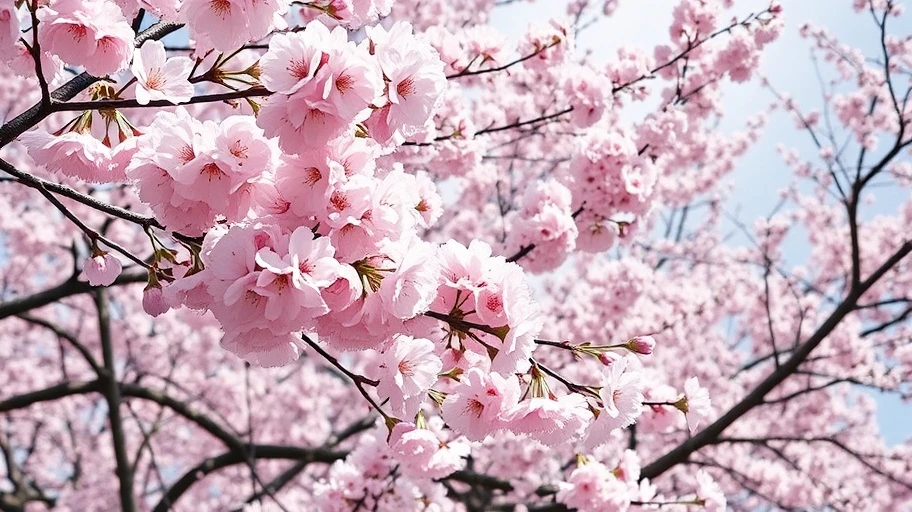 Hình ảnh hoa anh đào tại Tokyo tháng 3
