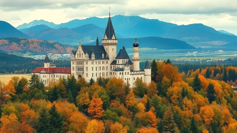 Hình ảnh lâu đài Neuschwanstein ở Bavaria, Đức