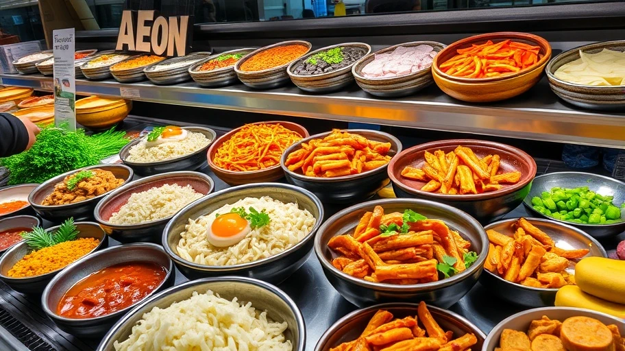 Hình ảnh món ăn Hàn Quốc tại AEON.