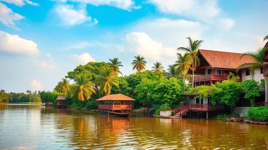 Hình ảnh một khu nghỉ dưỡng nổi bật tại miền Tây