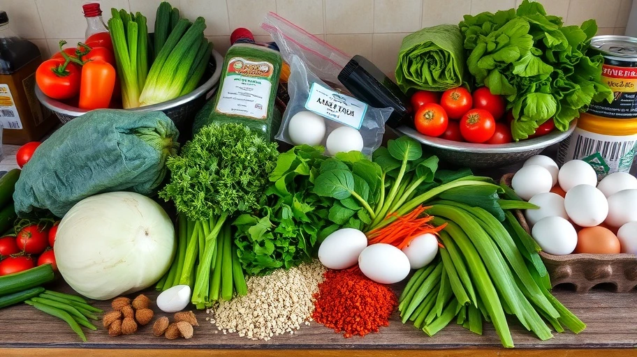 Hình ảnh nguyên liệu cho món ăn đơn giản