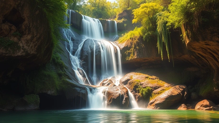Hình ảnh Thác Trắng tại Quảng Ngãi.