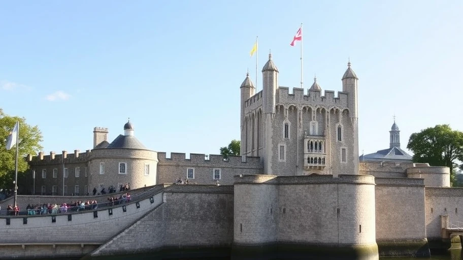 Hình ảnh Tower of London thể hiện lịch sử