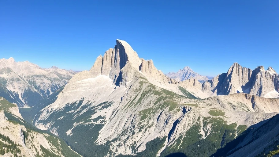 Hình ảnh Tre Cime di Lavaredo nổi bật với trời xanh