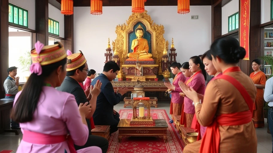 Hình ảnh văn hóa tín ngưỡng trong du lịch tâm linh miền Nam.