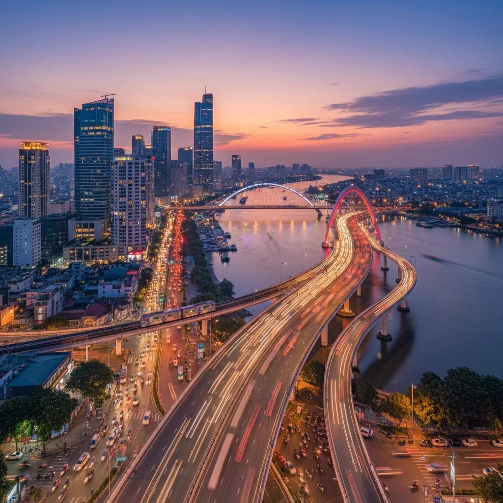 Hình ảnh xe máy tại Sài Gòn, phương tiện di chuyển trong du lịch Việt Nam