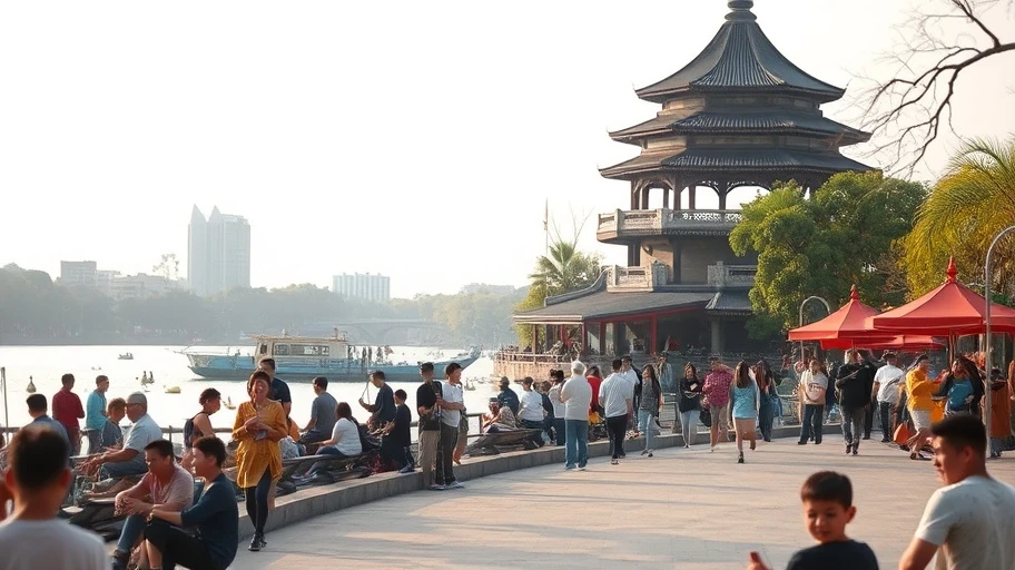 Hồ Gươm, một địa danh nổi bật khi tới Hà Nội