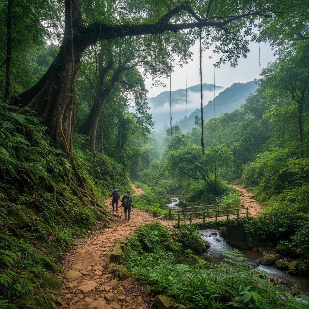 Hoạt động ngoài trời tại An Khê với trekking thú vị.