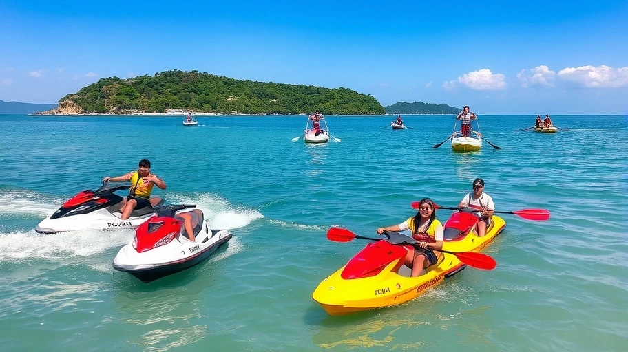 Hoạt động thể thao trên biển ở Hòn Một, Nha Trang.