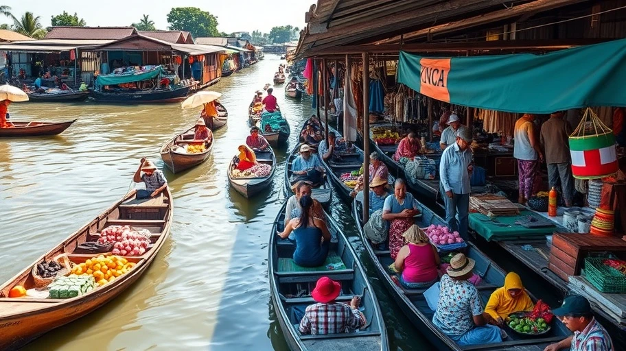 Khám phá chợ nổi miền Nam Việt Nam.