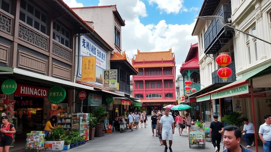 Khám phá văn hóa Singapore tại Chinatown.