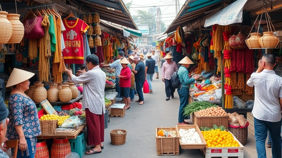 Khung cảnh đặc sắc của Chợ Phiên San Thàng tại Lai Châu