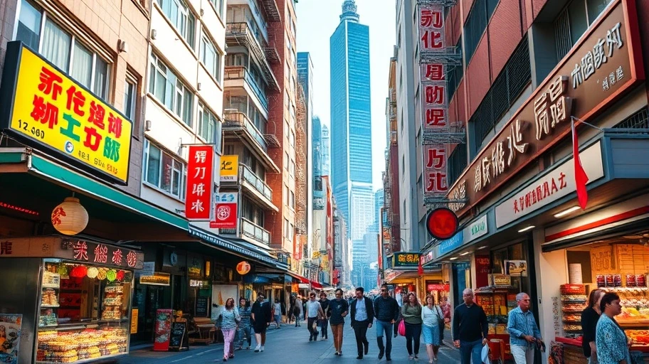 Khung cảnh đường phố Đài Bắc với chợ đêm và tháp Taipei 101.