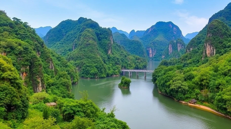 Khung cảnh thiên nhiên Tràng An, Ninh Bình tháng 8.