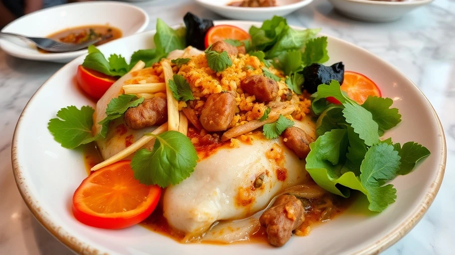 Món ăn kết hợp Việt Nam và quốc tế.