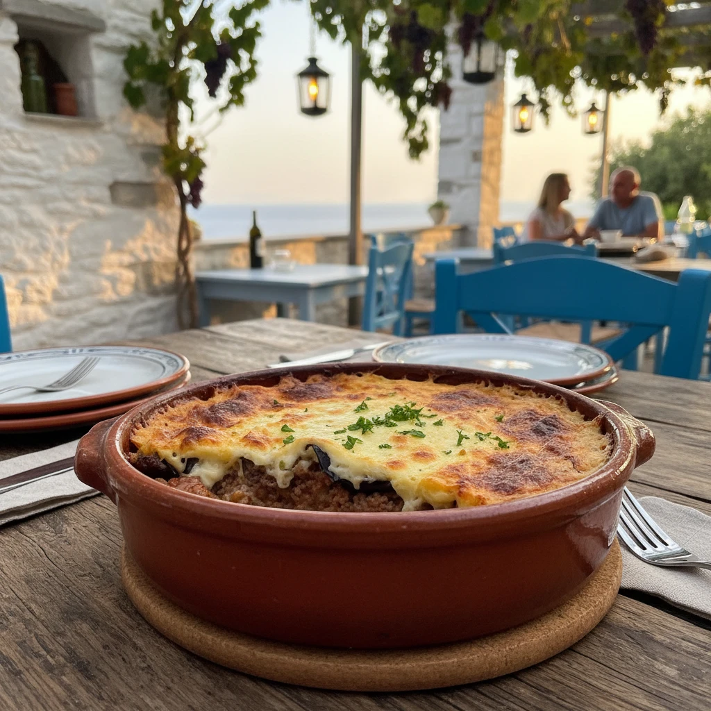 Món Moussaka truyền thống tại Athens