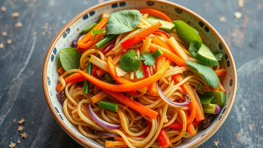 Nguyên liệu và cách làm bún xào rau củ