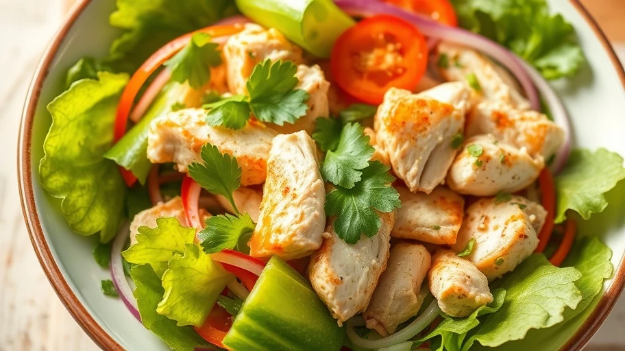 Nguyên liệu và cách làm salad gà xé phay