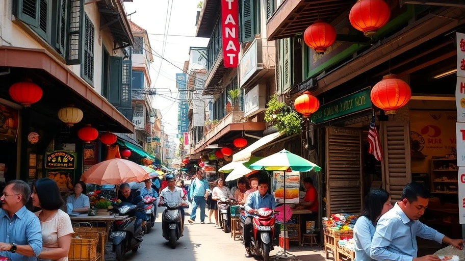 Phố cổ Hà Nội nhộn nhịp với các điểm văn hóa đặc sắc.