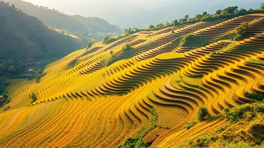 Ruộng bậc thang Mù Cang Chải mùa lúa chín
