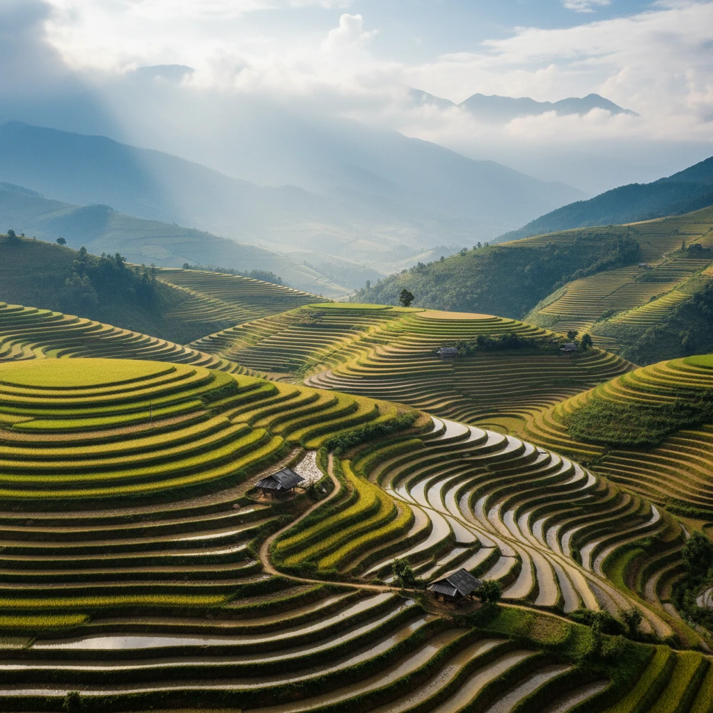Ruộng bậc thang Sa Pa, du lịch thiên nhiên miền núi phía Bắc