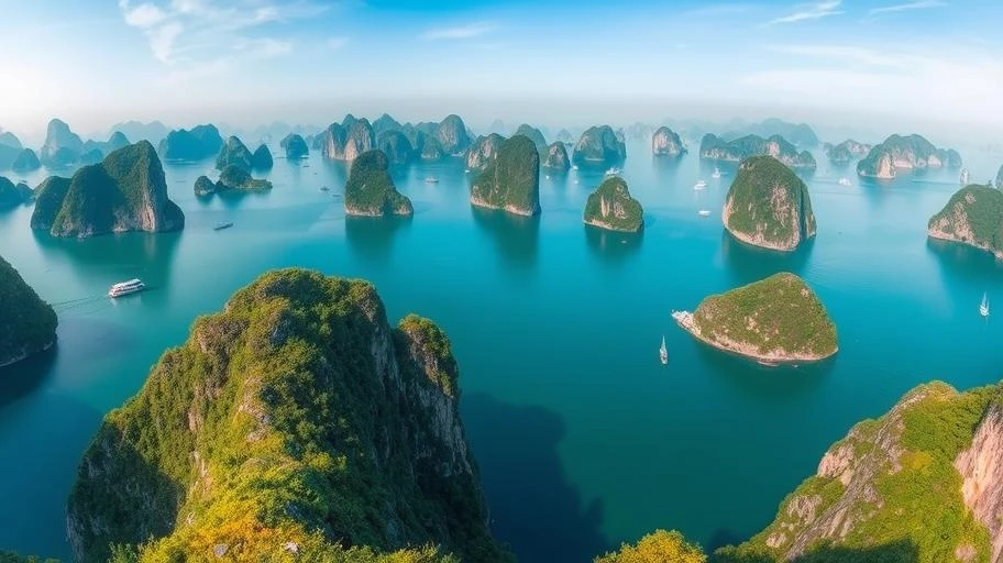 Toàn cảnh Vịnh Hạ Long kỳ vĩ