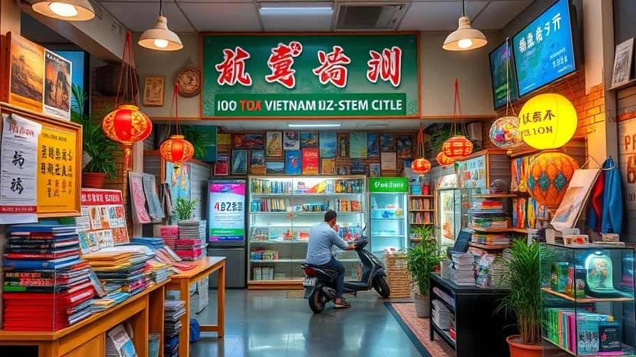 Travel agency office in Vietnam