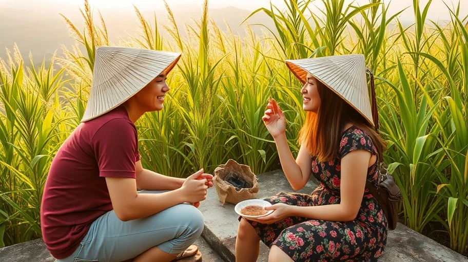 Travel Ravi experiencing local culture in Vietnam